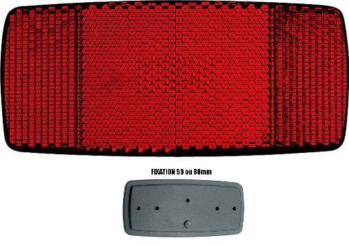 Photo de Catadioptre arrière BR8 – Reflecteur vélo 50/80 mm homologué par HERRMANS