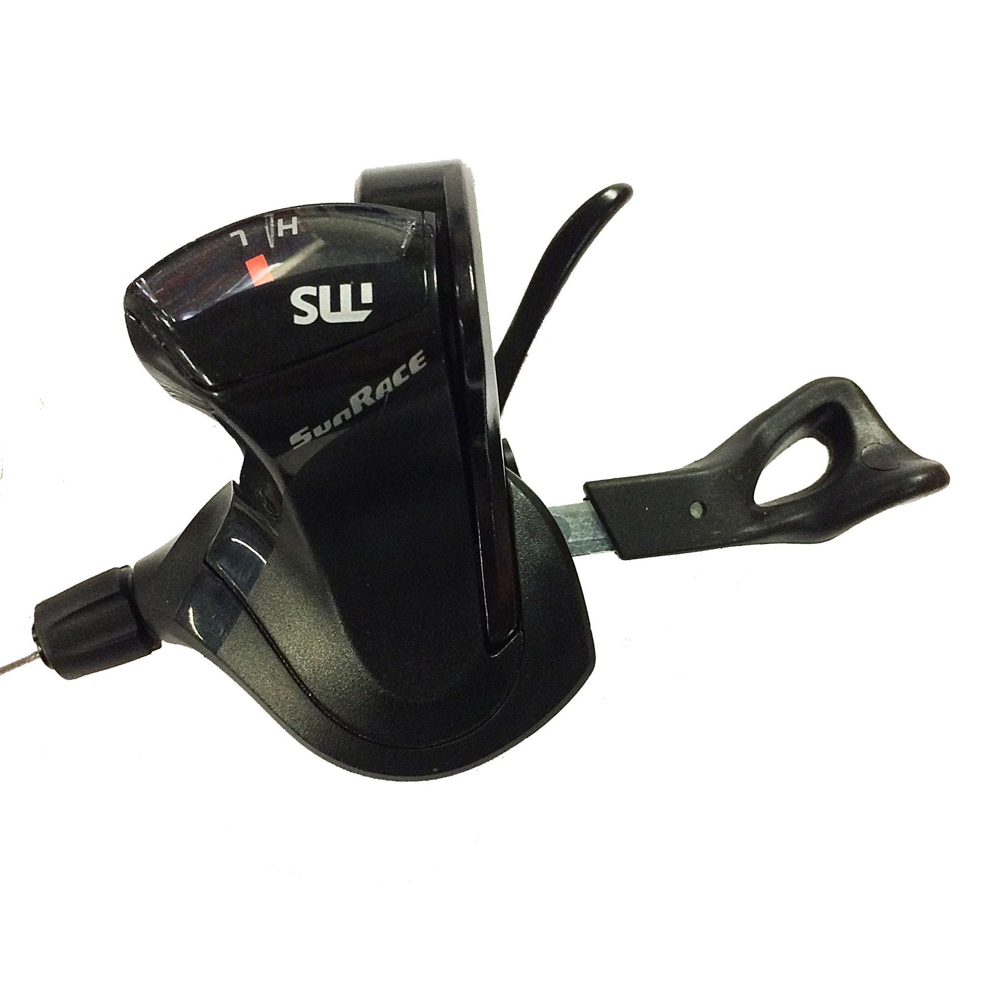 Manette de dérailleur gauche SunRace – VTT 2 vitesses, Push/Pull, compatible Shimano