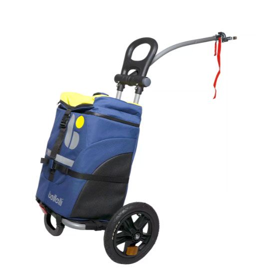 Remorque Bagagère Vélo Bellelli B-Tourist Bleu/Jaune – 45L Étanche – Fixation Cadre