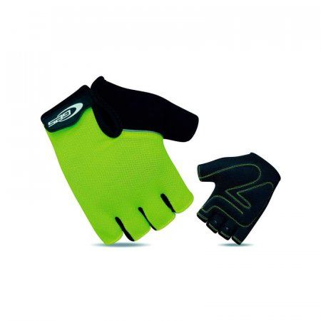 Photo de Gants de vélo Classic Vert Fluo taille M – Paume antidérapante, Lycra respirant, retrait facile et haute visibilité par GES