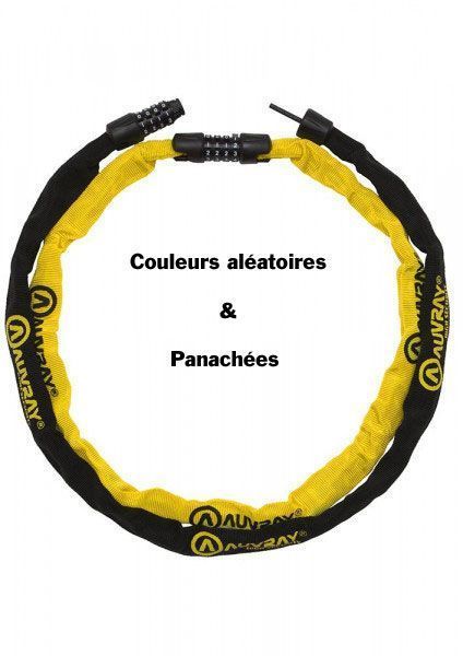 Antivol chaîne à code Auvray K-Bloc – Ø4 mm, 90 cm, acier cémenté, serrure intégrée