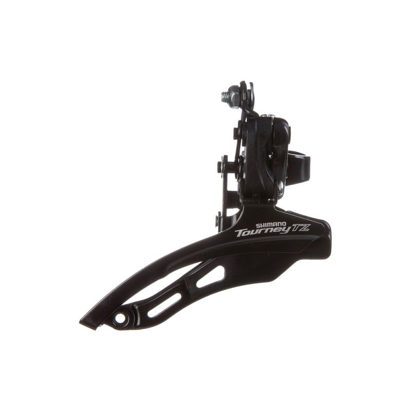 Photo de Dérailleur Avant Shimano Tourney TZ500 – Triple Plateaux – 3x6/7 Vitesses – Collier Ø28,6 mm – Tirage Haut par SHIMANO