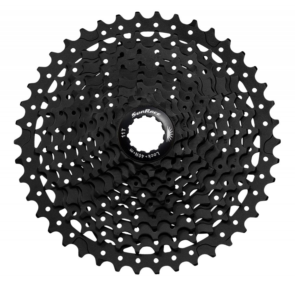 Cassette SunRace 10 Vitesses 11-42 Dents – Noir – CSMS3 TAY-BOX B – Large Plage pour VTT et Gravel