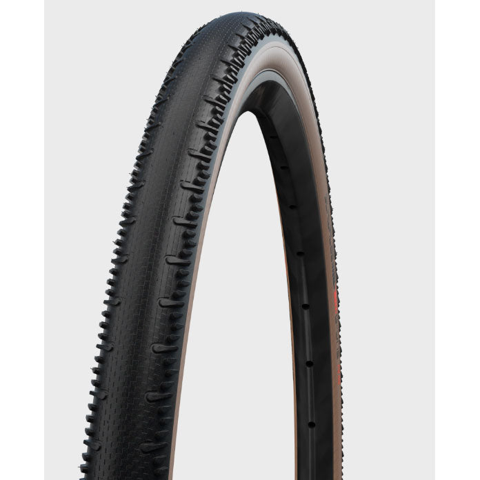 Pneu Gravel Schwalbe G-One RS PRO 700x40C (40-622) – Super Race – V-Guard – Tubeless Ready – ADDIX Race – Flancs Transparents