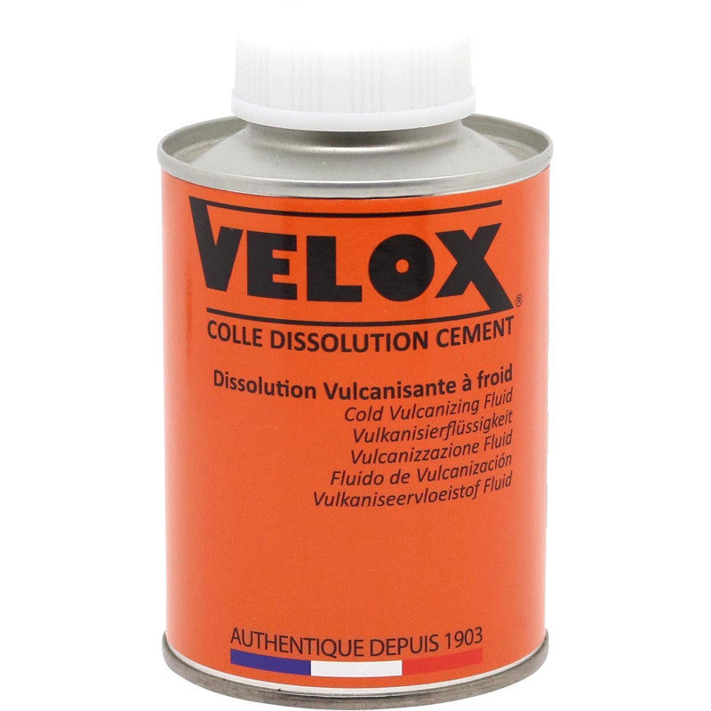 Photo de Colle de dissolution Velox pot 250 ml – Vulcanisation à froid pour rustines et réparations de chambres à air par VELOX