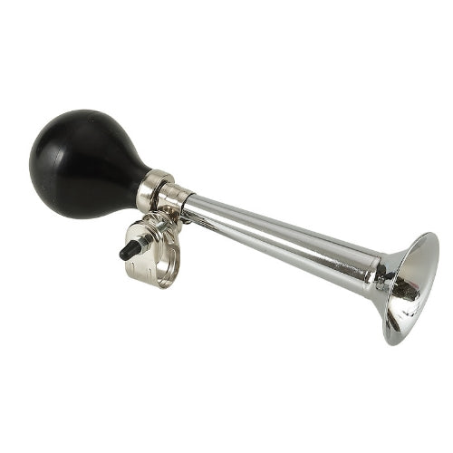 Klaxon vélo pouet-pouet Chrome – Trompette rétro avec poire en caoutchouc