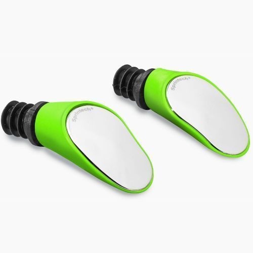 Photo de Paire de rétroviseurs vélo de course Sprintech Racing – Vert – Large champ de vision et montage sans outils par SPRINTECH