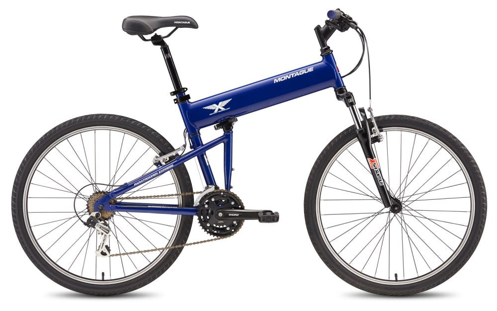 VTT pliant Montague Paratrooper Express 18" Bleu – Robuste, pratique et tout-terrain