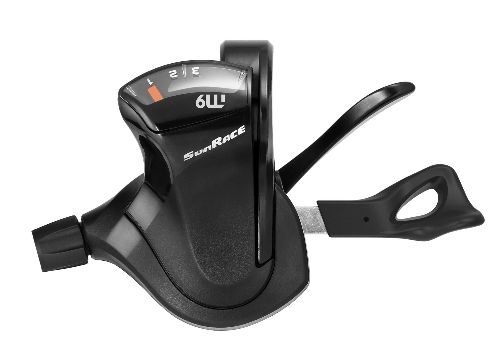 Manette de dérailleur gauche SunRace M9 DLM933 – VTT 2/3 vitesses, Push/Pull