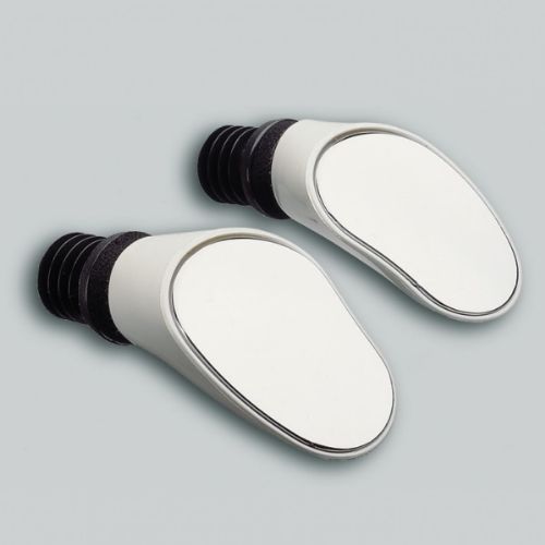 Photo de Paire de rétroviseurs Sprintech Course – Blanc – Large champ de vision, montage rapide et anti-vibration par SPRINTECH