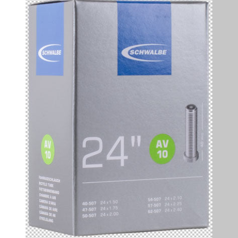 Chambre à air vélo Schwalbe AV10 24x1.50-2.40 (40/62-507) valve Schrader 40 mm