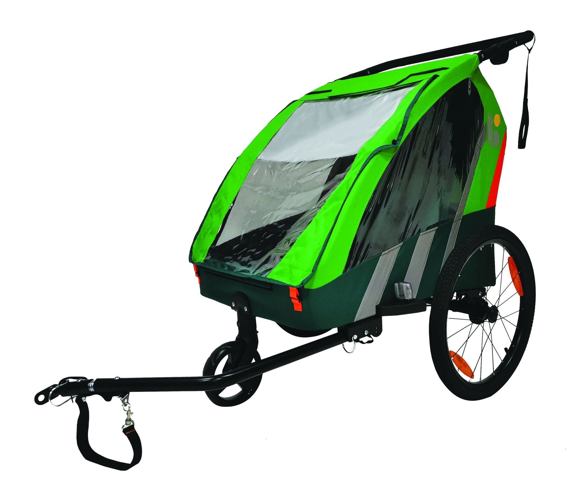 Remorque Enfant Vélo Bellelli Trailblazer Light/Green – 2 Places – Roues 20"