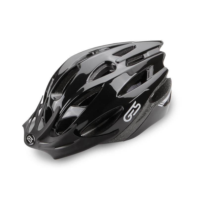 Photo de Le casque vélo Apache junior bleu/noir protège efficacement les jeunes cyclistes tout en leur offrant confort et style grâce à sa taille ajustable de 47 à 53 cm. par GES