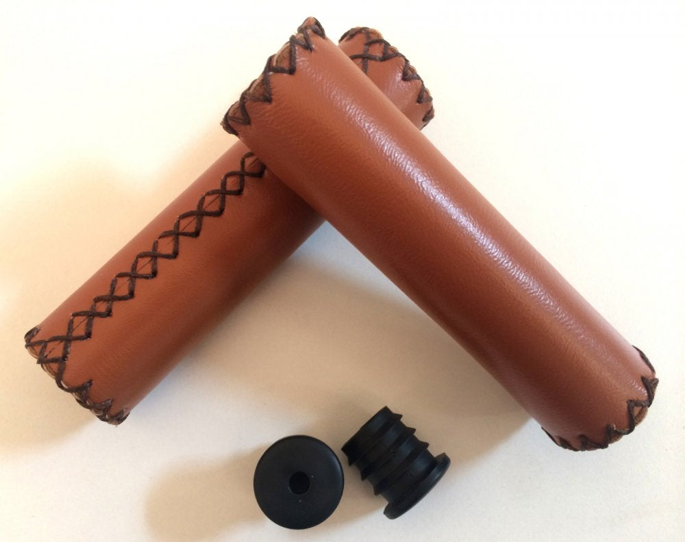 Photo de Poignées vélo rétro – Marron style vintage par SELECTION LOUDET