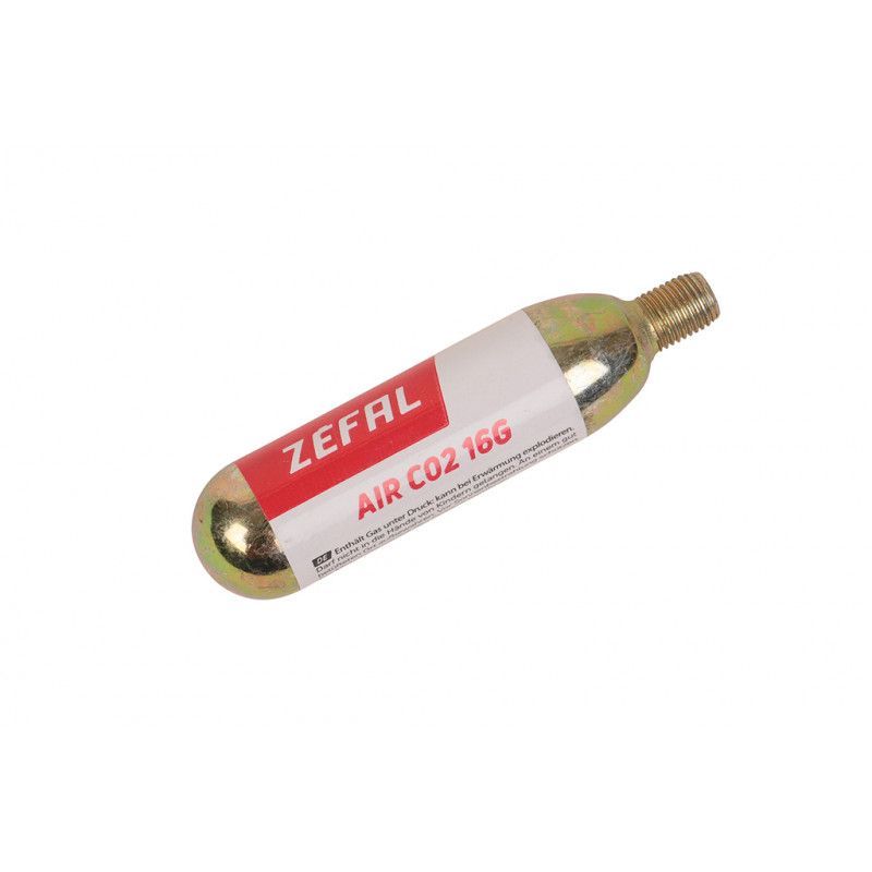 Pack de 2 cartouches CO2 filetées 16g Zefal – Réf. 4160B – Gonflage rapide pour vélo route et VTT
