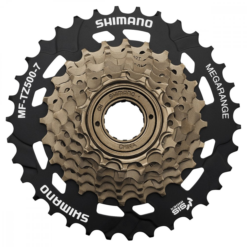 Roue Libre Shimano MF-TZ500 – 7 Vitesses 14-34 Dents – Brun – Transmission VTT et Vélo de Ville