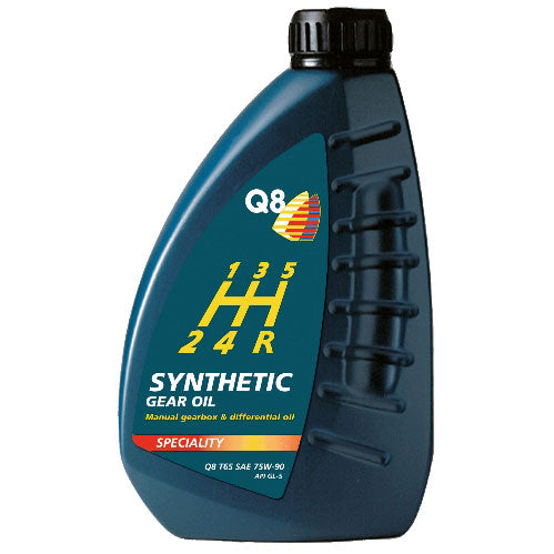 Photo de Huile de transmission Q8 T65 Synthetic 75W-90 – 1 L – Lubrifiant synthétique API GL-4/GL-5 haute performance par Q8OILS