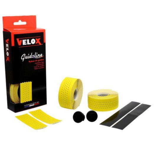 Photo de Ruban de guidon Guidoline Soft Grip – Jaune antidérapant par VELOX
