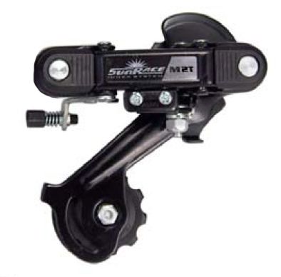 Dérailleur Arrière SunRace – VTT 6/7 Vitesses – Sans Patte – Chape Longue