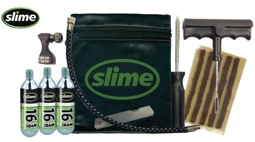 Kit de réparation Tubeless Slime – Tresses + cartouche CO² pour auto et moto
