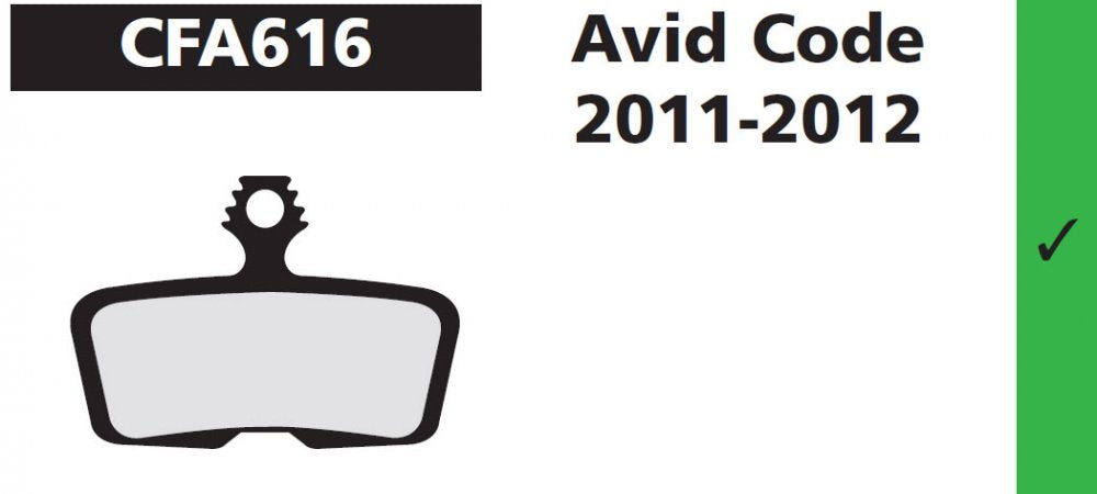 Plaquettes de frein vélo Avid Code 2011-2012 – Modèle EBC – Freinage puissant et endurant