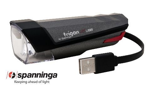 Éclairage vélo avant TRIGON 25 – 25 Lumens, rechargeable USB, compact et puissant