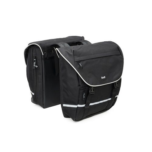 Paire de sacoches arrière Beck SPRTV 30 L – Gris, imperméables et réfléchissantes pour vélo & e-bike