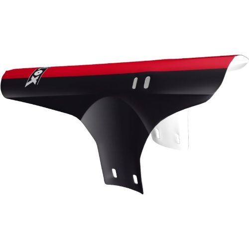 Garde-boue avant avec collier – Noir et Rouge – Priplack® résistant et léger – Fixation rapide