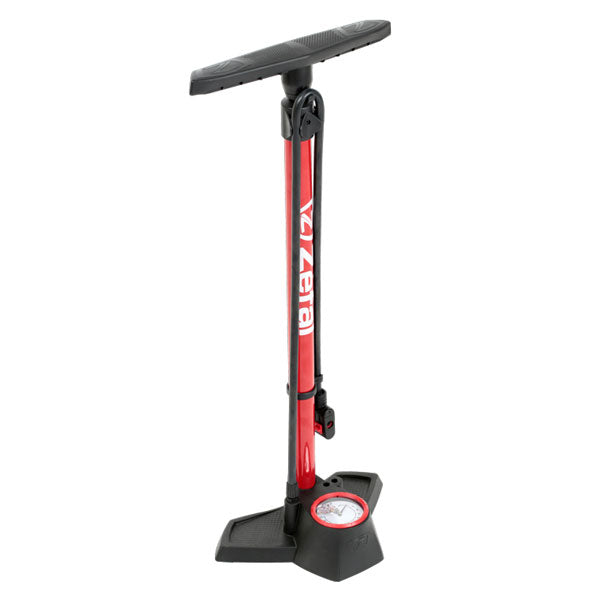 Pompe à pied Zefal Profil Max FP30 – Manomètre à loupe – 11 bar – Raccord universel Z-Switch – Rouge