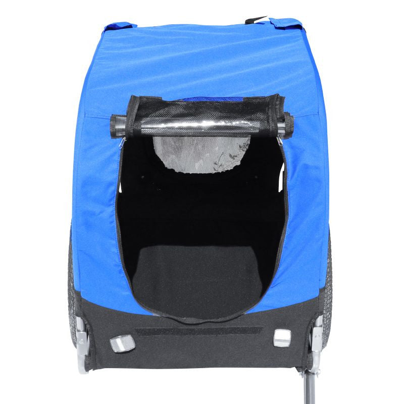 Remorque Vélo Chien & Chat BIKE ORIGINAL 20" – Bleue – 25kg Max – Capote & Filet