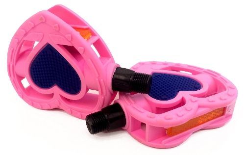 Pédales enfant fillette avec motif cœur – Légères et sécurisantes