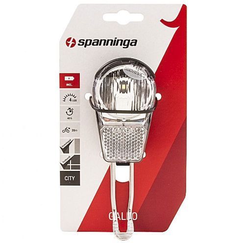 Phare vélo avant GALEO XB + support inox BR192 – À piles, autonomie 40h, indicateur de batterie