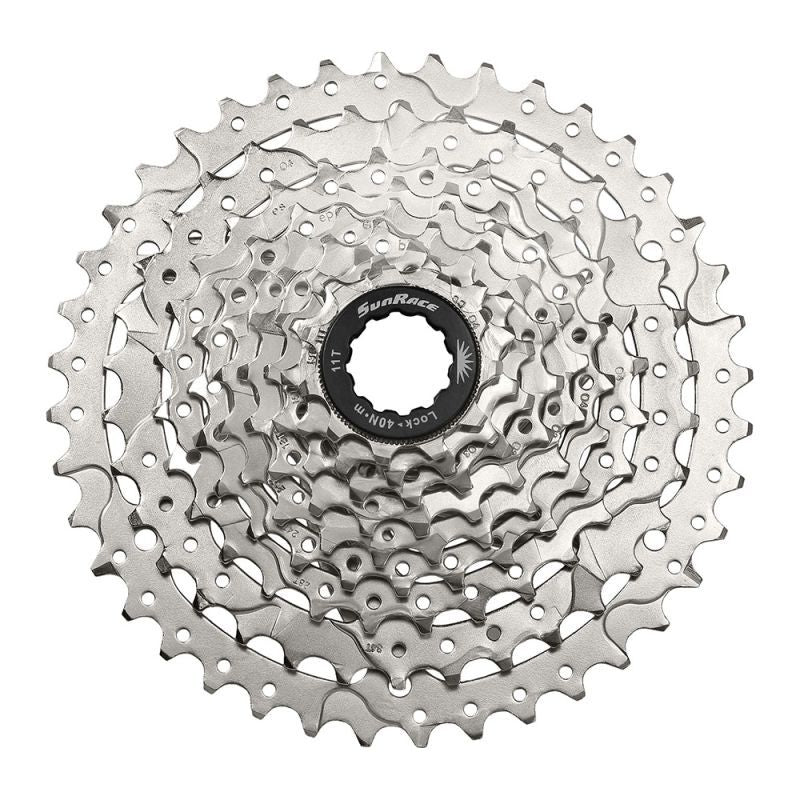 Cassette SunRace CSM980 9 vitesses 11-42 – Large plage pour VTT et randonnée