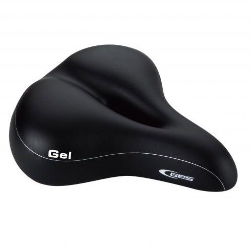 Selle vélo femme confort gel avec trou central – Double densité 255 x 175 mm – Coloris noir
