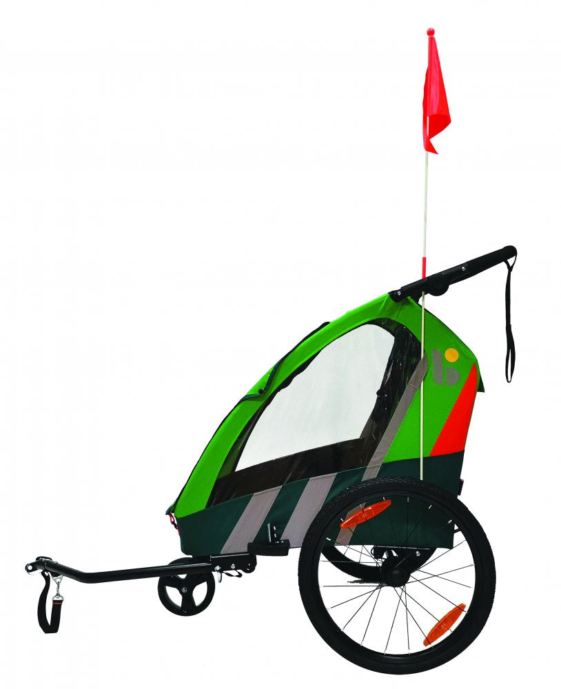 Remorque Enfant Vélo Bellelli Trailblazer Light/Green – 2 Places – Roues 20"