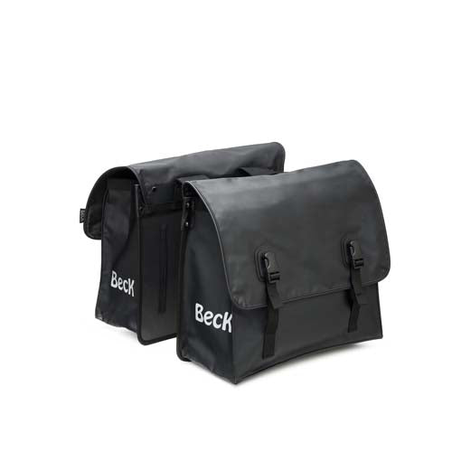 PAIRE SACOCHES BECK CLASSIC BLACK BISONYL black tarpaulin 40x16x35 46 Litres 23-KE-301