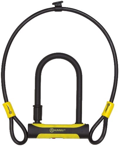 Antivol U Auvray ROC + câble – 180 x 245 mm Ø16 mm – Avec câble Ø12 mm x 1 m et 2 clés fraisées