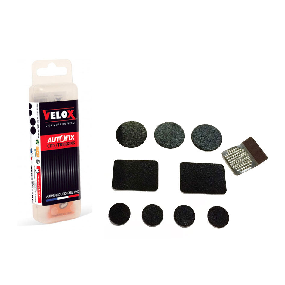 Kit de réparation autocollant Trekking/VTT – Rustines auto-adhésives pour chambres à air vélo