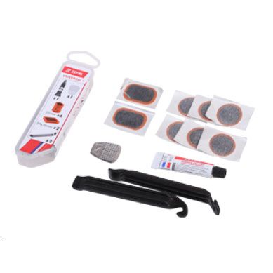 Kit de réparation VTT Zéfal 1131 – Rustines, colle et râpe pour chambres à air vélo tout-terrain