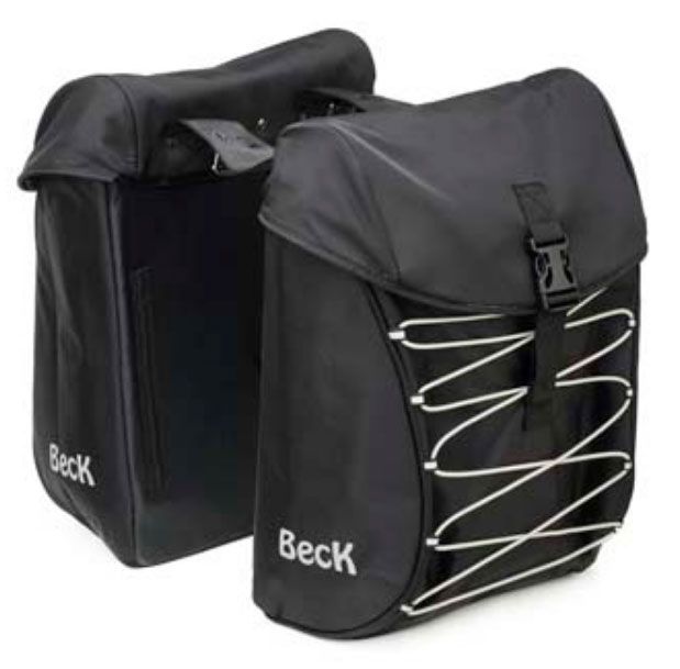 PAIRE SACOCHES BECK S.TAR grey 33x13x43 36 Litres KLICKFIX 23-BE-7003