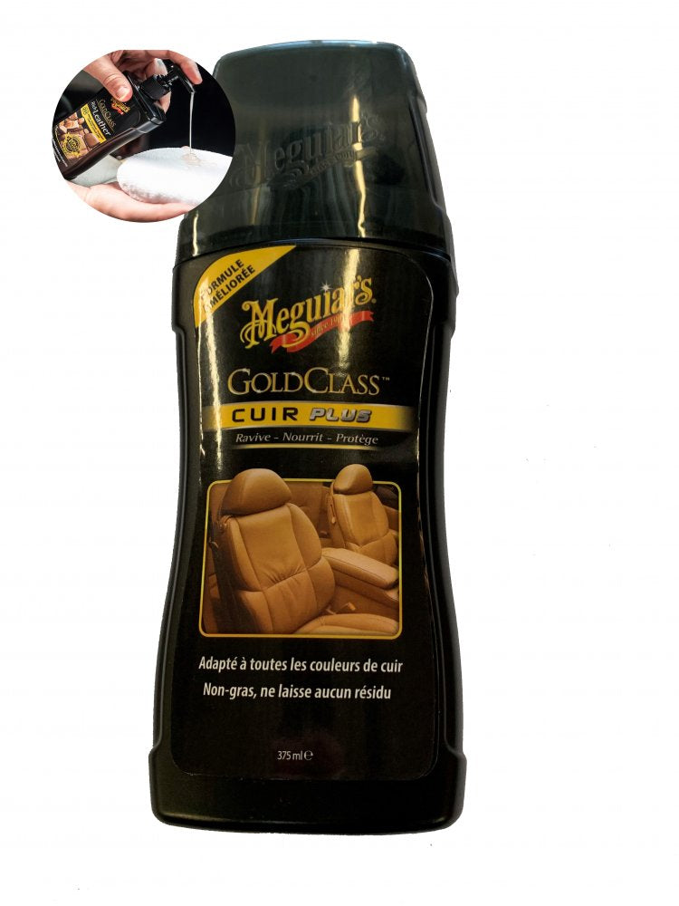 Photo de Voici un titre SEO optimisé et une description produit professionnelle pour le Meguiar's Gold Class Cuir Plus – Lotion cuir 400 ml : par MEGUIAR'S