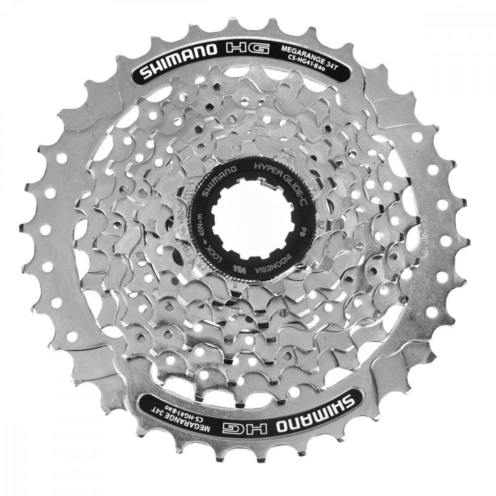 Photo de Cassette Shimano HG41 8 vitesses 11-34 – Polyvalence et fiabilité pour VTT et trekking par SHIMANO