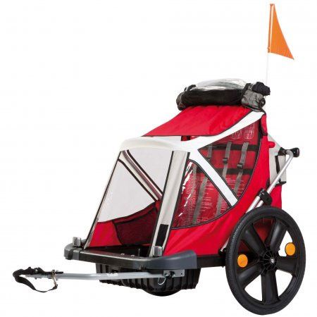 Bâche Rouge/Gris pour Remorque Vélo Bellelli B-Travel 20" – Housse de Rechange