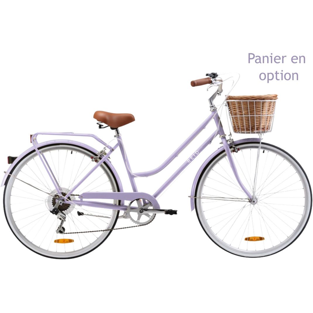 VELO URBAIN 28' REID LADIES CLASSIC LAVANDE L - 52CM 7 vitesses
