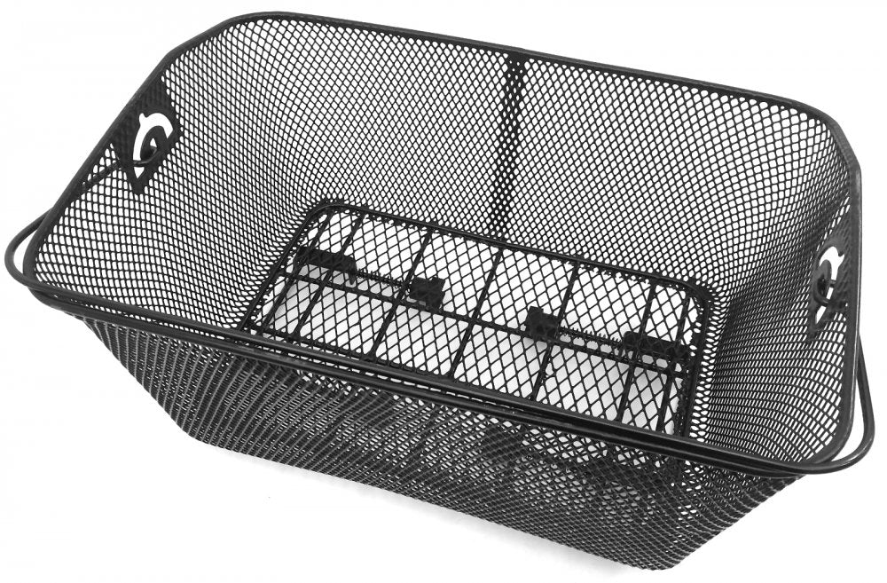 Panier Arrière Vélo à Clip – Grille Métal pour Porte-Bagage – 40x29x17 cm