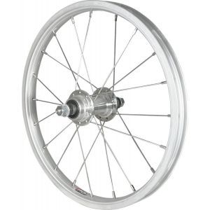 Roue arrière 16" Velox VTT & BMX – Jante alu simple paroi, frein patin, moyeu à écrous, roue libre 1 vitesse (305x21)