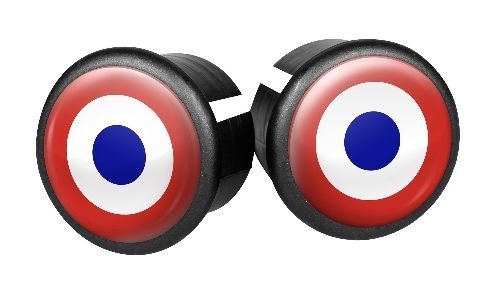 Photo de Embouts de guidon route Guidoline – Modèle Cocarde tricolore par VELOX