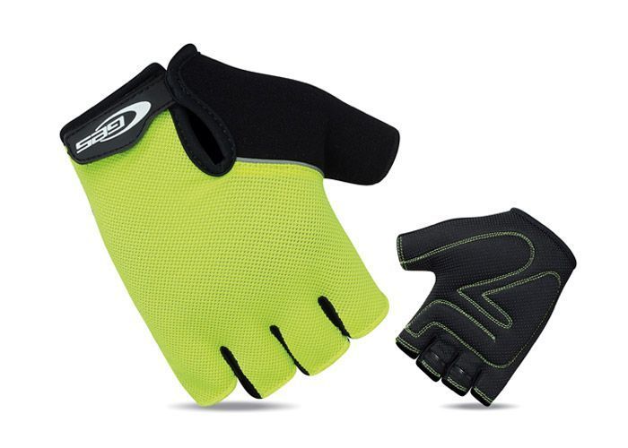 Photo de Gants de vélo Classic Jaune Fluo taille XL – Paume antidérapante résistante à l’abrasion, tissu Lycra respirant, retrait facile par GES