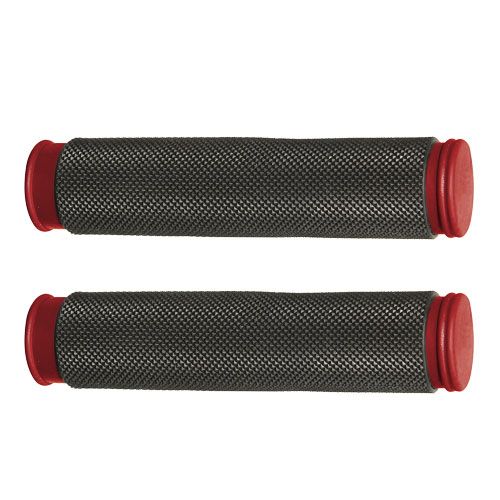 Photo de Poignées Herrman Diamond – Double densité Rouge/Noir 130 mm Ø22 par HERRMANS