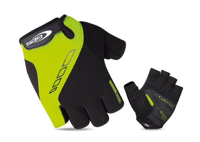 Gants vélo Skintec Gel fluo – Taille S, confort et absorption des chocs